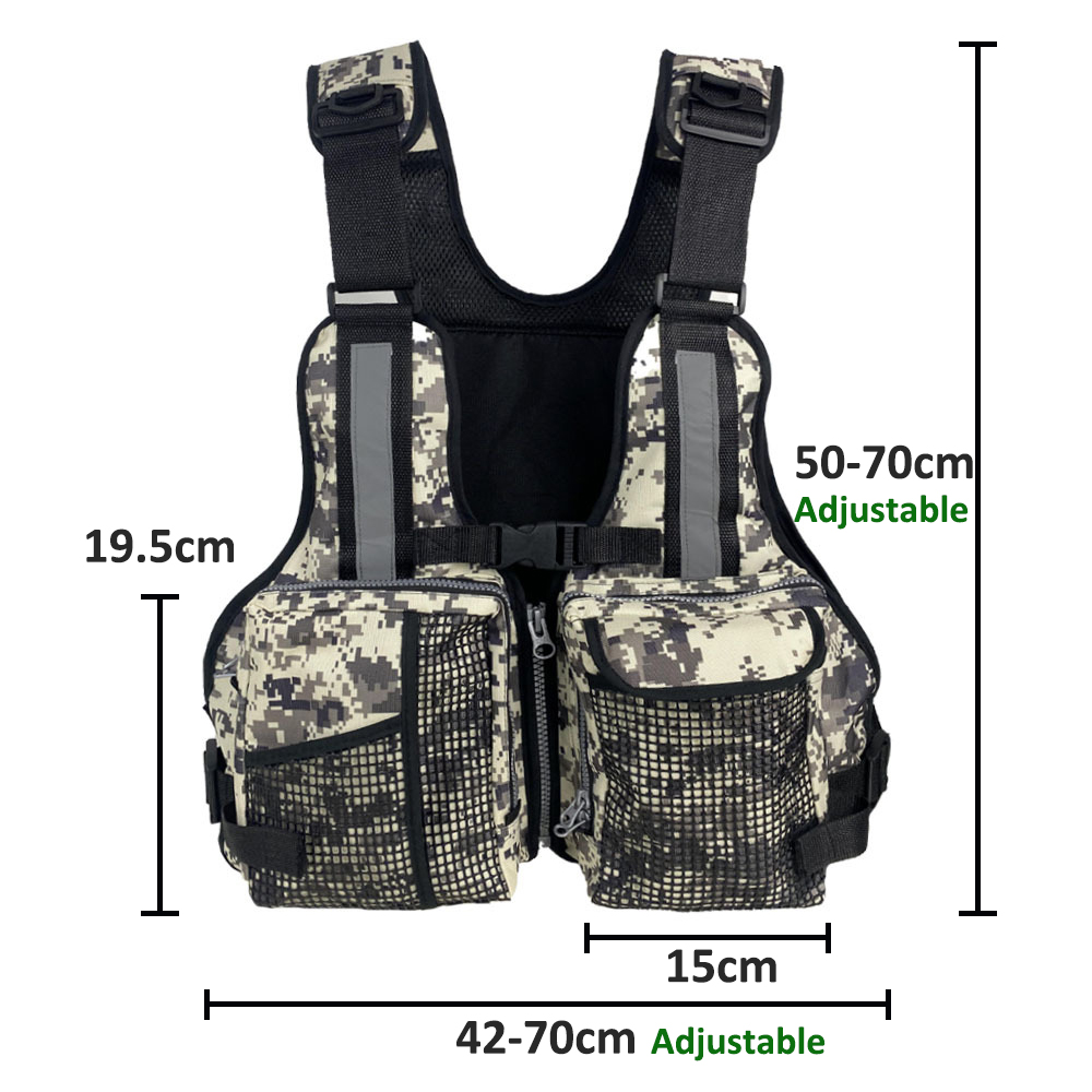 Fishing Equipment Us - Outdoor-Anglerweste mit mehreren Taschen, atmungsaktive, langlebige