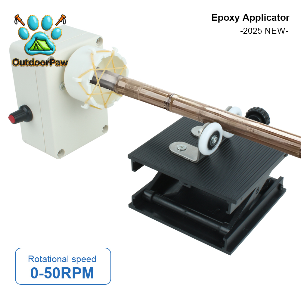 Fishing Equipment Us - DIY Angelruten-Wickelausrüstung Einstellbare 0-50RPM Drahtwickelmaschine Angelruten-Epoxidharz-Beschichtungsmaschine