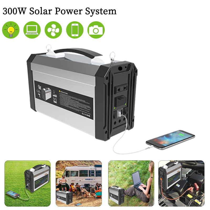 Fishing Equipment Us - 300W Tragbarer Solar-Generator, Outdoor-Stromstation für kleine