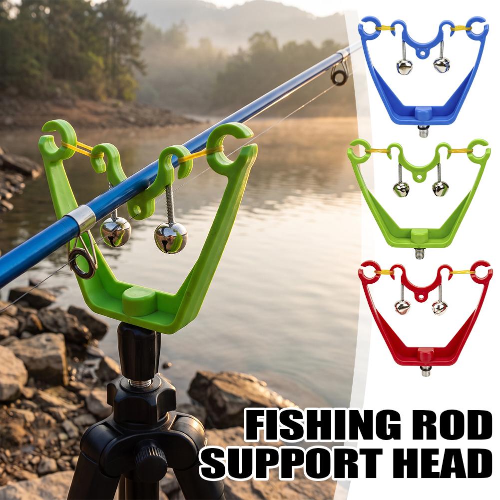 Fishing Rod Glove - Bogenförmiger Angelrutenhalter mit Doppelglocken-Bissalarm und Gewindeanschluss